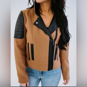 Chelsea DeBoer by Lily & Lottie Claremont Biker Jacket Size Small